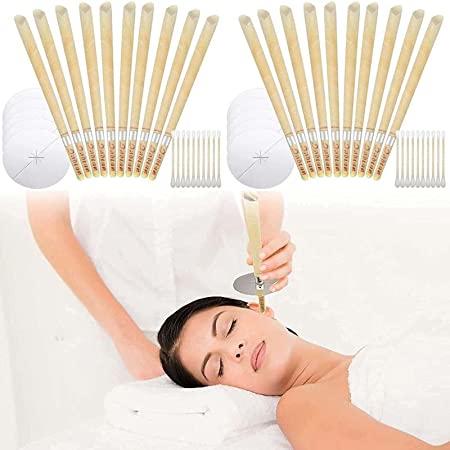 Efitty Ear Wax Removal Tool Candles Ear Candling Tool Set,20 Wax Removal Tool Candles Ear Candling Wax Removal Tool Candles Ear Candling Individually Packaged Cleaners Kit