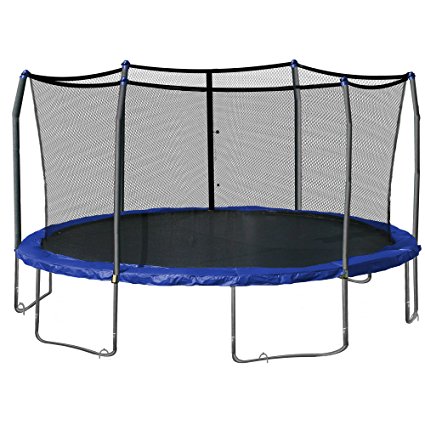 Skywalker SWTC17BWS Oval Trampoline and Enclosure with Wind Stakes (17-Feet)