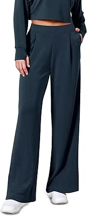 ODODOS Modal Soft Wide Leg Pants for Women High Waist Casual Relaxed Pants with Pockets-27/29"/ 31" Inseam