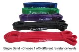 WODFitters Pull Up Assist Band Stretch Resistance Band - Mobility Band - Powerlifting Bands - Extra Durable and Top Rated Pull-Up Assist Bands - Works with Any Pullup Station - with eGuide - SINGLE BAND