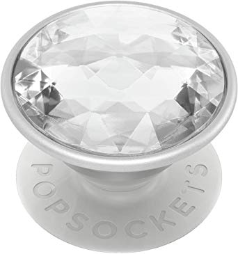 PopSockets: PopGrip with Swappable Top for Phones & Tablets - Disco Crystal Silver