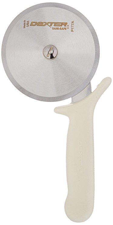 Dexter Russell P177A-PCP Sani-Safe White Handle 4" Pizza Cutter