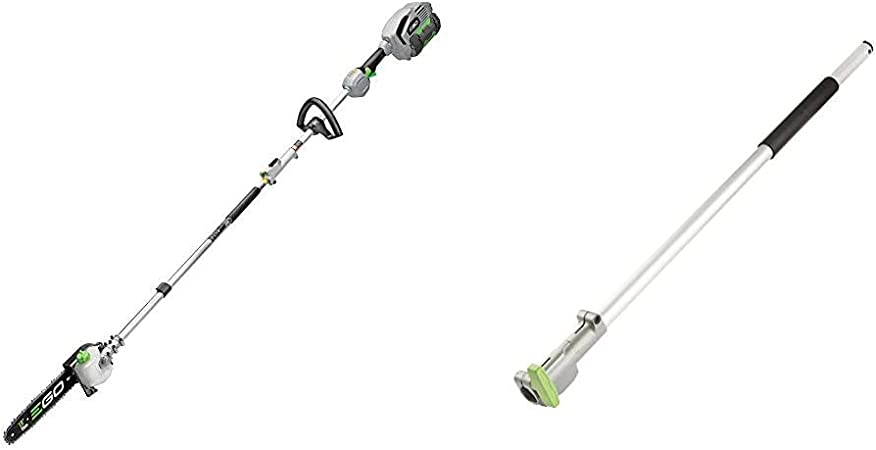 EGO Power  MPS1001 10-Inch Pole Saw & Power Head with 2.5Ah Battery & Charger Included & EP7500 31-Inch Extension Pole Attachment Head PH1400 and Pole Saw Attachment PSA1000