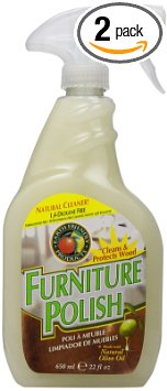 Earth Friendly Products Furniture Polish with Olive Oil, 2 -  22-Ounce Bottles