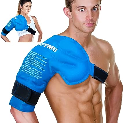 Shoulder Ice Pack Rotator Cuff Cold Therapy, Reusable Shoulder Ice Pack Wrap for Pain Relief, Shoulder Brace Gel Cold Pack for Tendonitis, Injuries, Recovery After Shoulder Surgery