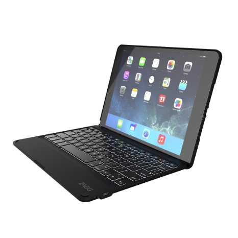 ZAGG Folio Case Hinged with Backlit Bluetooth Keyboard for iPad Air 2 Black ID6ZFK-BB0