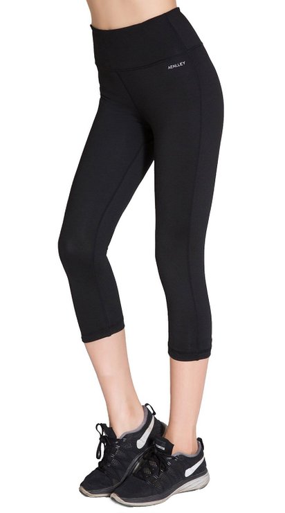 Aenlley Women's Activewear Yoga Pants High Rise Slim Fit Tights Cropped Capris