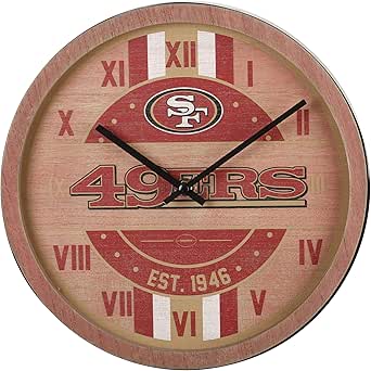 FOCO NFL Unisex-Adult NFL Wooden Barrel Wall Clock