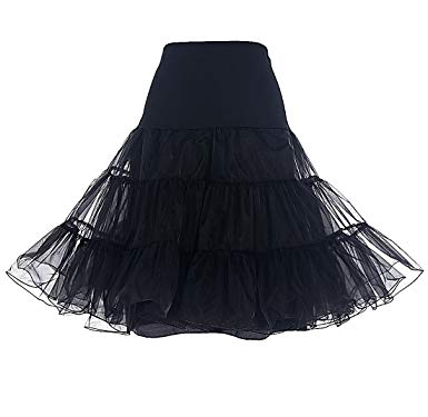 DRESSTELLS Women's Vintage Rockabilly Petticoat Skirt Tutu 1950s Underskirt