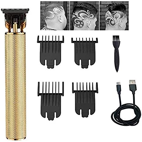 2020 New Cordless Zero Gapped Trimmer Hair Clipper, All Gold Hair Trimmers for Men 0mm Baldheaded Hair Clipper