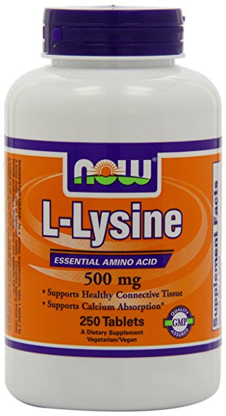 Now Foods L-Lysine 500mg,  250 Tablets