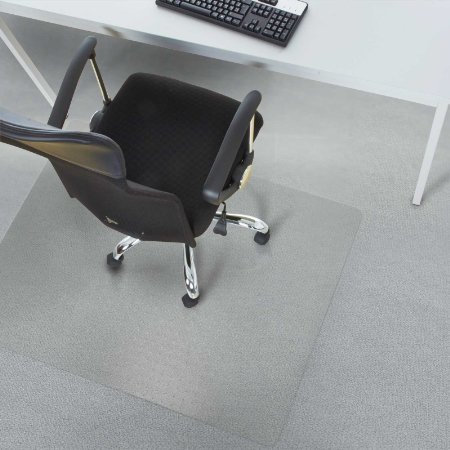 Office Marshal® Polycarbonate Chair Mat for Carpet Floors, High Pile - 30" x 48", Multiple Sizes - Clear, Studded, Rectangular Carpet Floor Protection Mat