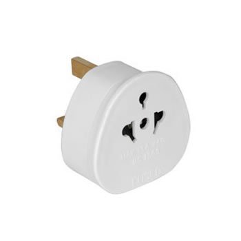 UK Visitor Mains Adaptor - USA / Australia / EU / China To UK - For All household and office purposes - By Guilty Gadgets