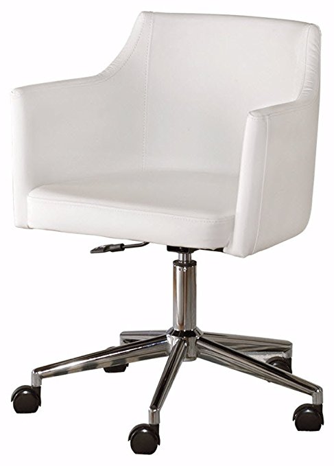 Ashley Furniture Signature Design - Baraga Home Office Swivel Desk Chair - Contemporary Style - White
