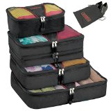 Valyne Packing Cubes 4-pcs Set Luggage Travel Accessories Organizer Bags with a Free Laundryshoe Bag Medium Bag Double Compartment