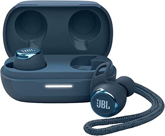 JBL Reflect Flow Pro Wireless In-Ear Headphones - Bluetooth sport headphones with Adaptive Noise Cancelling technology, complete with charging case, in blue