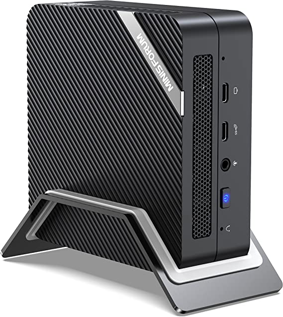 MINISFORUM Venus Series UM580 Mini PC Windows 11 Pro with AMD Ryzen 7 5800H Processor 16GB RAM 512GB PCIe SSD 4K Dual HDMI Alt-Mode USB-C Mini Desktop PC with GaN Power Supply for Home Office