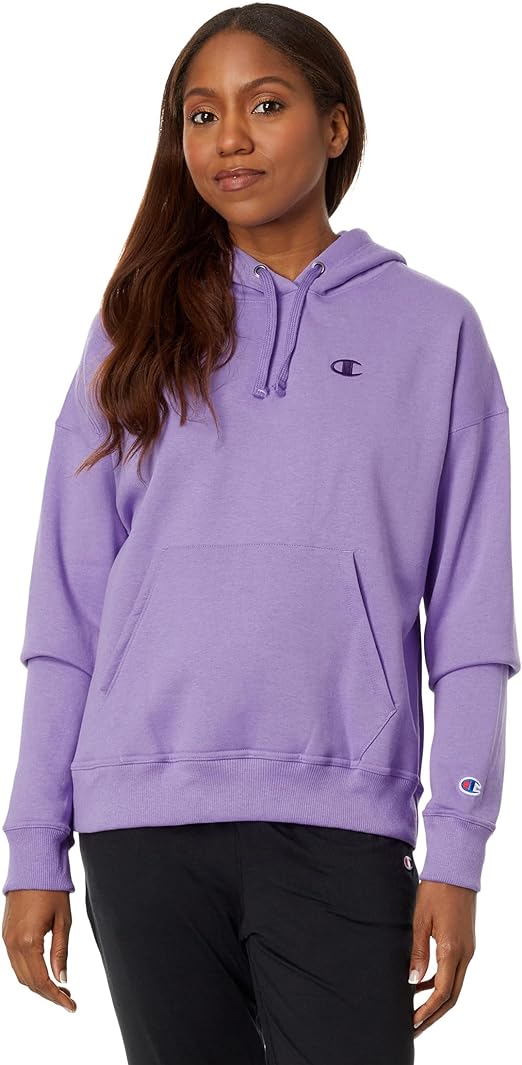 Champion Women's Hoodie, Powerblend, Fleece Hoodie for Women, C Logo (Plus Size Available)