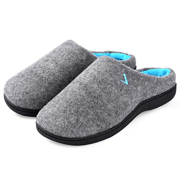 VONMAY Women's Slippers Slip On House Shoes Memory Foam Two Tone Soft Comfort Indoor Outdoor