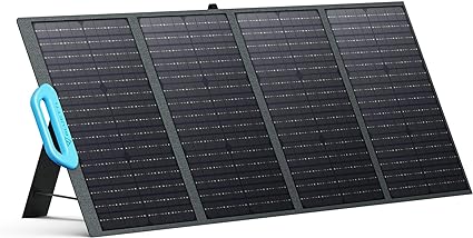 BLUETTI Solar Panel PV120, 120 Watt for Portable Power Station EB3A/EB55/EB70S/AC200P/AC200MAX/AC300, Foldable Solar Charger with Adjustable Kickstands for RV, Camping, Blackout