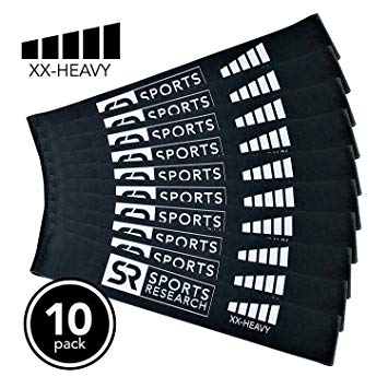 Sports Research Workout Resistance Bands | Resistance Training, Yoga and Physical Therapy Mini Loop Bands | Includes Free Mesh Carrying Bag