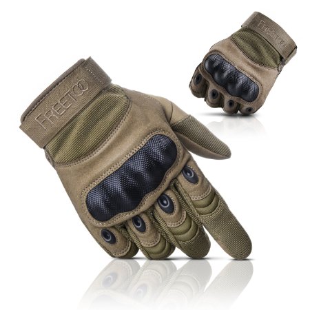 Freetoo Men's Outdoor Gloves Full Finger Cycling Motorcycle Gloves