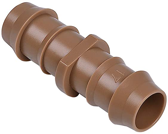 iRunning 18 Pieces Irrigation Couplings Fittings (17mm) for 1/2” Tubing (0.600”ID) – Barbed Connectors for Sprinkler and Drip Irrigation Systems …