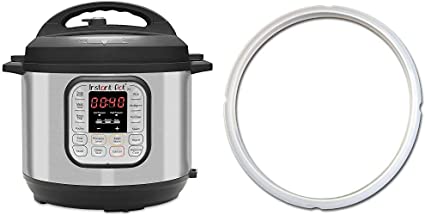 Instant Pot Duo 7-in-1 Electric Pressure Cooker, 6 Quart, 14 One-Touch Programs & Single Sealing Ring Clear, 5 or 6 Quart