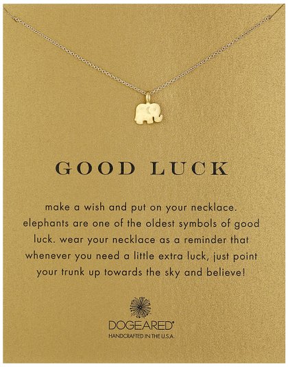 Dogeared Reminder Good Luck Elephant Pendant Necklace