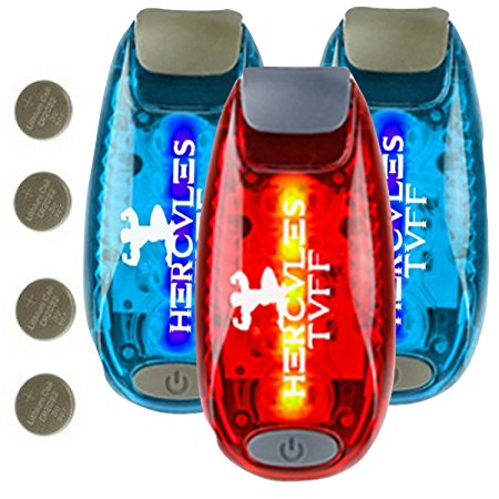 Hercules Tuff Safety Running Lights for Runners, Dog Walking, or use on Bikes