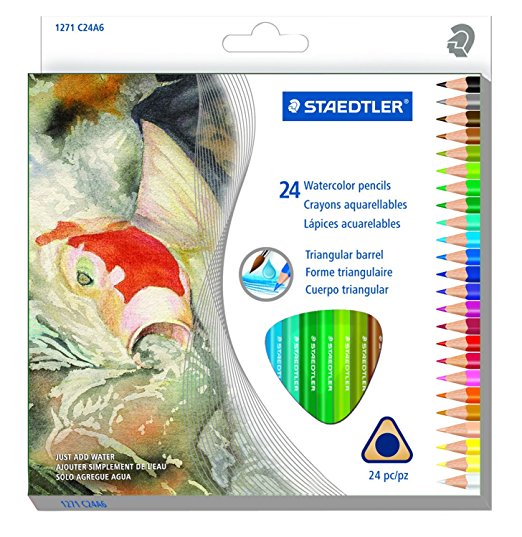 Staedtler 24CT Triangular Water Colored Pencils (1271 C24A602ID)