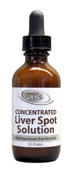 Miracle Plus Concentrated Liver Spot Solution for Treatment of Age Spots, Sun Spots, and Other Dark Areas Due to Aging. Results Within 4 Weeks. 2oz