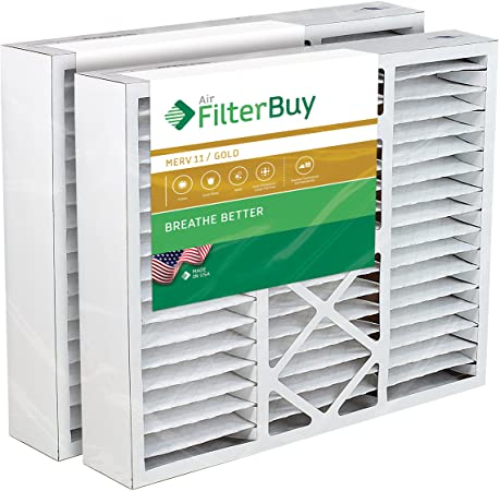 FilterBuy 17.5x21x5 Rheem Ruud PD540010, PD540016 Compatible Pleated AC Furnace Air Filters (MERV 11, AFB Gold). Fits air cleaner models RXHF-E17AM10 RXHF-E17AM13. 2 Pack.