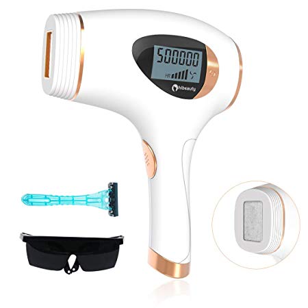 Hibeauty Permanent Hair Removal System for Women & Men, 500,000 Flashes IPL Permanent Hair Removal & Upgrade Ice Compress, Home Use, Whole Body Home Use (TR-001)