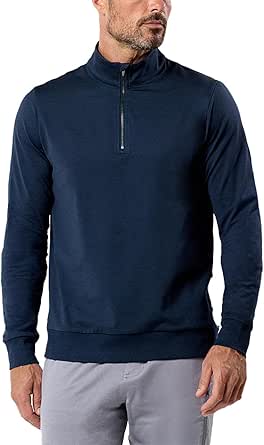 INTO THE AM Endeavor Quarter Zip Pullover Men S-4XL Mens 1/4 Zip Golf Sweater Jacket