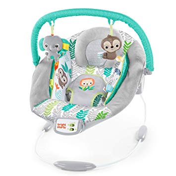 Bright Starts Cradling Bouncer Seat with Vibration & Melodies -Jungle Vines