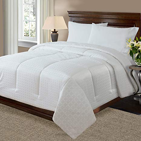 Crowning Touch 500 Thread Count Cotton Comforter, Full, White