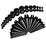 Gauges Kit 28 Tapers and Plugs Stainless Steel Tunnels 12G 10G 8G 6G 4G 2G 0G Ear Stretching