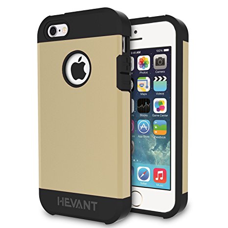HEVANT iPhone5/5s/SE new TPU case,iPhone5s case,iPhone 5s case,5s Case,iPhone5 case(Gold)
