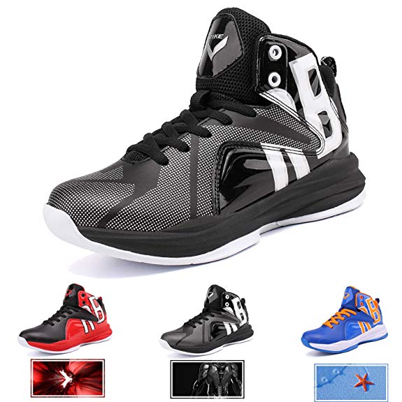 WETIKE Kid's Basketball Shoes High-Top Sneakers Outdoor Trainers Durable Sport Shoes(Little Kid/Big Kid)
