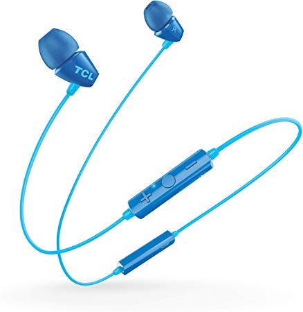 TCL SOCL100BT Wireless in-Ear Earbuds Bluetooth Headphones with Quick Charge and Built-in Mic - Ocean Blue