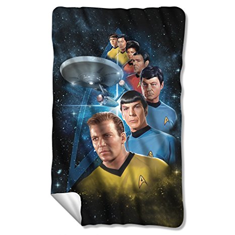 Star Trek 1960's Sci-Fi Action TV Series Enterprise Crew Fleece Blanket