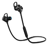 Mpow Bluetooth 41 Wireless Sports Headphones In-ear Running Jogging Stereo Earbuds Headsets with 8-Hour Mic Talking Time for iPhone 6s etc-Black