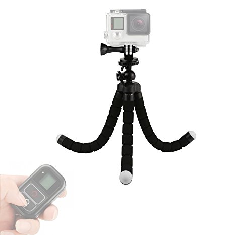 SHOOT 1/4" Screw Holder Flexible Sponge Tripod Stand Mount for GoPro Hero Camera Smart Cellphone with Phone Holder