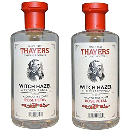 Thayers Alcohol-free Rose Petal Soothing Witch Hazel for Face & Skin with Aloe Vera iSXJHd, 2Pack (12 oz)