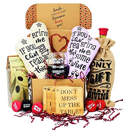 Wine Gifts for Women Surprise Box - Perfect Birthday Gift Basket for Women or Wine Basket Birthday Box