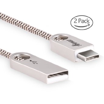 USB Type C Cable,Aimus Zinc Alloyed Plus Braided Powerful Cable 3.3FT/1M USB Type C Male to Type A 2.0 Male (USB-C to USB-A) for Mac book,Nexus 6P,Nexus 5X,Oneplus 2 and More Type-C Devices (2Pack)