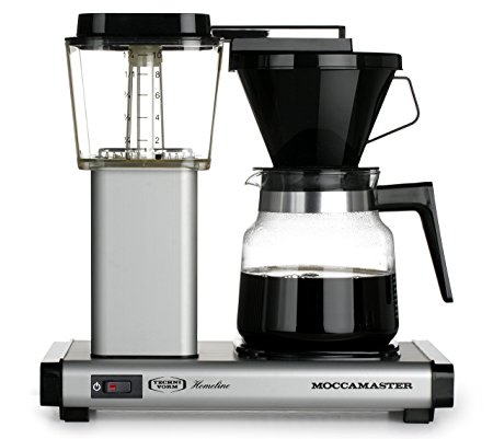 Moccamaster K 741 10-Cup Coffee Brewer with Glass Carafe, Matte Silver