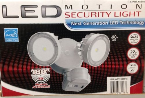 Lithonia 2-head LED Security Light Motion-sensing Flood Light/floodlight Commercial/home Super Bright