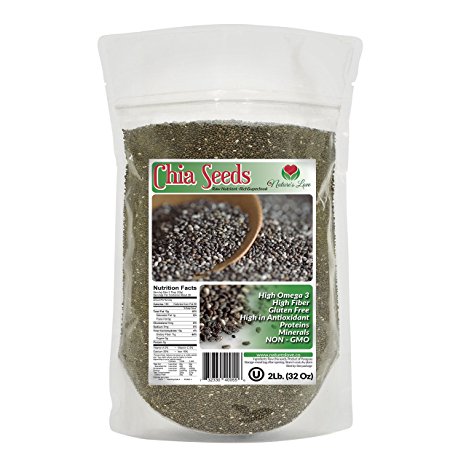Chia Seeds Pesticide and Chemical free 2 Lb (2 Pounds)